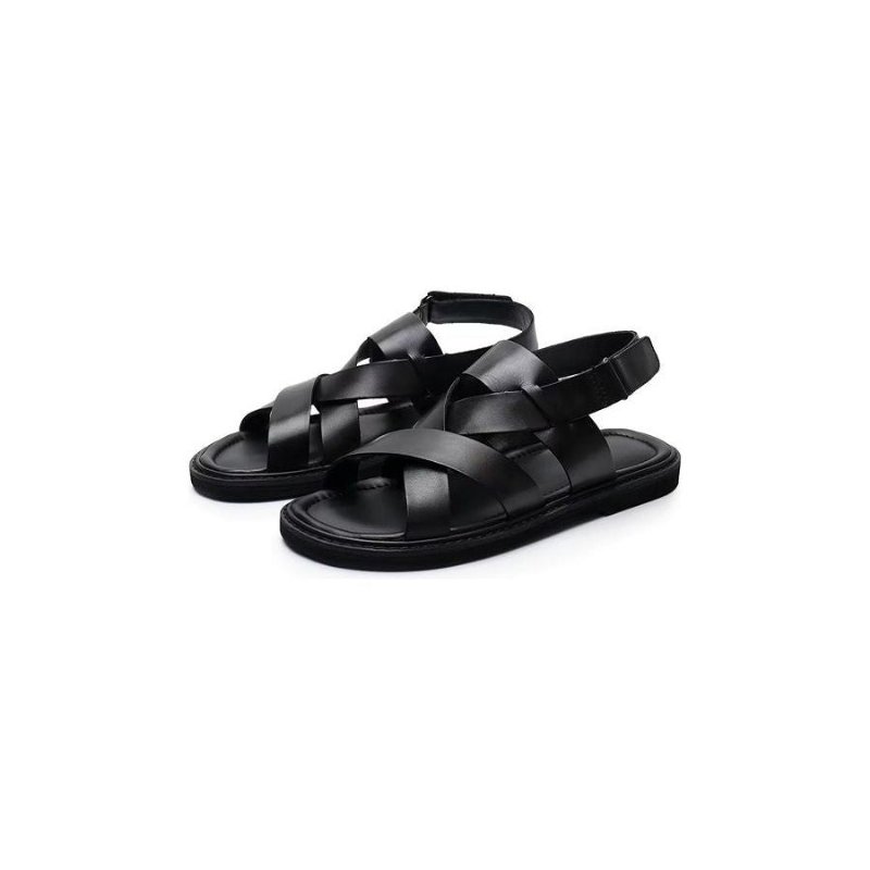 Vrijetijdsschoenen Heren Romeinse Peeptoe-sandalen - Zwart